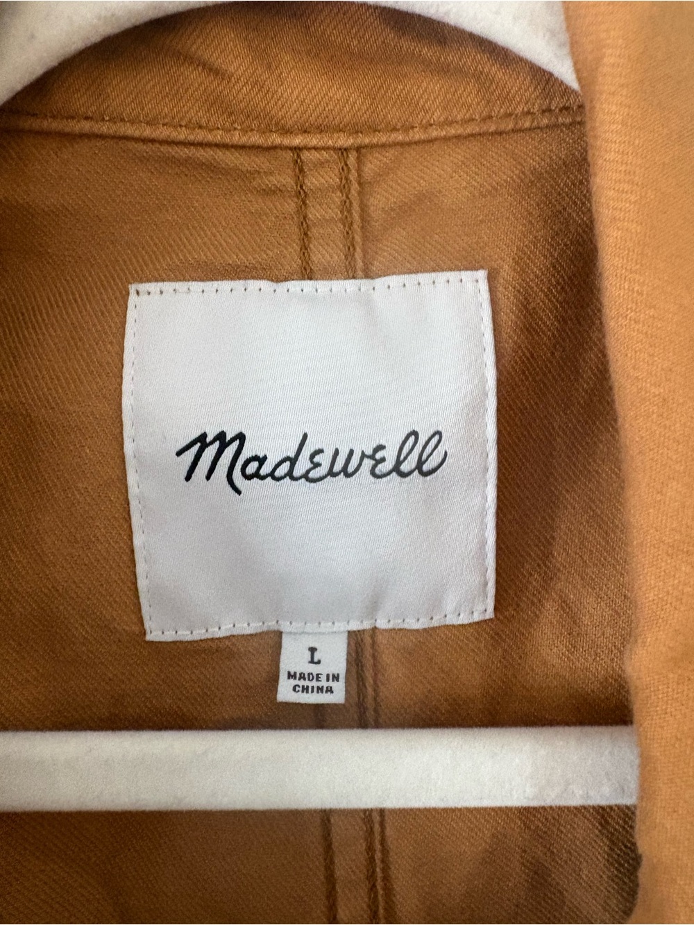 Madewell Southlake Military utility Jacket soft lightweight cotton rayon tan L - Picture 7 of 11